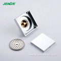 Deodorant Square Brass Floor Drain With Cover